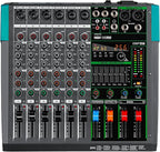 Depusheng PA6 professional DJ audio mixer 6 channel input built-in 256 kinds of DPS effects support 48V phantom power USB Bluetooth MP3 computer recording