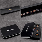 Haxtec DND Dice Set Sharp Edge Resin Dice with Dice Case Purple Black D&D Dice for RPG Role Playing Games Compatible with Dungeons and Dragons Gift War Series