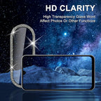 for Samsung Galaxy A26/A36/A56 Camera Lens Protector, Individual Metal Ring Tempered Glass Lens Cover, [Strong Adsorption] Scratch Resistant Ultra-Thin HD Clear Lens Cover, 1 Set-Black