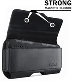 DeBin Case for Galaxy S25 S24 5G S23, S22, S21, S20, S10, S9, A10e, A01, Note 10, Cell Phone Belt Holster Clip Pouch Holder Cover (Fits Samsung with Case on) Black