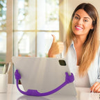Honsky Thumbs Up 2 Pack Tablet Stands, Compatible with iPad, Samsung Galaxy, iPhone Pro Max, Universal Cute, Purple/Green