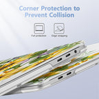 for MacBook Pro 16 inch Case 2019 2020 Release Model A2141, Plastic Hard Shell Cover with Keyboard Cover & Screen Protector for MacBook Pro 16 inch with Touch Bar & Touch ID, Sunflowers