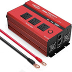 2000w 12v Car Power Inverters for Vehicles Truck with USB Charging Port,12v DC to 110v AC Inverter Converter with 3 AC Outlets