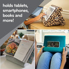 Flippy Tablet Pillow Stand and Holder for Lap, Desk and Bed, Multi-Angle with Storage, Compatible with Kindle, Fire, Samsung Galaxy (Nebbiolo Red)