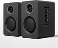 Computer Speakers for Desktop PC, Active Bookshelf Speaker with 3‘’ Carbon Fiber Woofer and Silk Film Tweeter ,Supports Bluetooth 5.3, USB-C, AUX/RCA Input for Record Player TV - Black Stereo Set