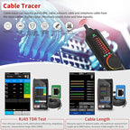 Multifunction RJ45 Network Caber Tester, 4" IPS Touch Screen UTP Cable Tester,Rechargeable Ethernet Cable Tracer,Support Network Tools, POE++ Detect,Cable Length Meter,RJ45 TDR Test, NCV,PD Power,FTP