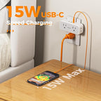 Surge Protector Outlet Extender, TESSAN Multi Plug Splitter with 4 Electrical Outlets 3 USB Ports(1 USB C), Multiple Plug Mini Wall Expander for Home Bathroom Office Dorm Room Essentials