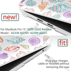 TWOLSKOO Compatible with MacBook Pro 13 inch Case 2023-2016 A2338 M2/M1 A2251 A2289 A2159 A1989 A1706, Plastic Hard Shell Cover & Keyboard Skin & Screen Protector, Colorful Shells