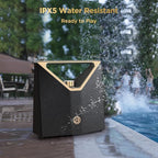 BUGANI Brief Plus Bluetooth Speaker Portable 80W, 12H Long Playtime, Bluetooth Broadcast 100+ Connection, Supports AUX/USB, Outdoor Speaker for Camping, Beach, Party, Golden