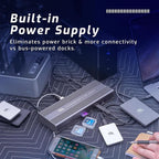 OWC Thunderbolt Go Dock, 11 Ports, Built in Power Supply, 90W Charging, TB4 (USB-C), USB, HDMI, 2.5GbE, SD, Also Compatible with USB-C Devices, Supports Thunderbolt Share