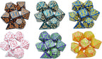 SmartDealsPro Double-Colors Polyhedral Dice Sets with Pouches for D&D DND RPG MTG Dungeon and Dragons Table Board Roll Playing Games D4 D6 D8 D10 D% D12 D20 (6-Color Retro Sets)