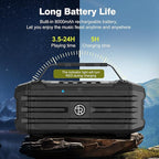 Bluetooth Speaker 120W Peak 80W Portable Wireless Hi-Fi Loud Outdoor IPX6 Waterproof Big Party Speakers with Deep Bass, TWS Pairing, DSP Sound Boombox for Home Camping Beach