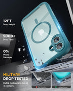 Miracase Magnetic for iPhone 16 Plus Case Full-Body Phone with Built-in Glass Screen Protector, [Compatible with MagSafe] Military Drop Proof 16 Plus Cover Bumper 6.7 inch, Green