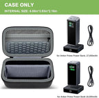 Case Compatible with Anker Prime Power Bank, 27,650mAh/ for Anker Prime Power Bank 20,000mAh Portable Charger with 100W Charging Base, Battery Pack Power Station Organizer, Hold Cable and Charger