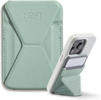 MOFT Magnetic Wallet Stand Compatible with iPhone 16/15/14/13/12 Series, Angle Adjustment & Magsafe Compatible MOVAS Phone Stand,Seafoam