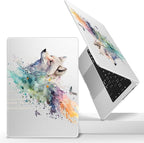 for MacBook Pro 16 inch Case 2021 2022 2023 2024 Release A3186 A3403 M4 A2991 M3 A2780 M2 A2485 M1 Pro/Max, Hard Shell Case with Screen Protector & Keyboard Cover, Wolf