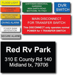 Engraved Electrical Panel Labels, Phenolic Labels, Breaker Box Label, Electric Meter Tags, Plastic Electrical Label, Plastic Tags