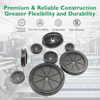 Rubber Grommets for Wiring, 1-3/8 Inch Drill Hole 1-3/16 Inch ID, Firewall Grommets Automotive Cable Cords Hoses Protection, Double-Sided Rubber Plugs for Round Holes, 10 Pcs, 30x35 mm