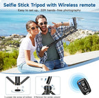 Phone Tripod Stand, 85" Tall Cellphone Tripod for iPhone with Gooseneck Remote, Flexible Portable Phone Stand for Recording, Compatible with iPhone 14 13 12 pro Android Camera