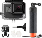 FitStill 148FT/45M Underwater Waterproof Protective Case Shell Compatible for Go Pro Hero 2018/7/6/5 Black, Monopod Floating Hand Grip Selfie Stick for Hero7 Hero6 Hero5 Black Accessories Kit