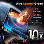 TOCOL for iPhone 16 Screen Protector 9H Hardness Military Grade Shatterproof HD Tempered Glass Full Coverage Easy Installation Case Friendly 2 Pack