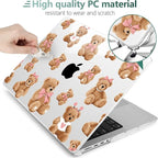 DONGKE for M4 MacBook Pro 16 Inch Case 2024 2023 2021 A3403 A3186 M3 A2991 M2 A2780 M1 A2485 Pro/Max Chip, Plastic Hard Shell Case & Keyboard Cover for Mac Pro 16 with Touch ID, Cartoon Bears