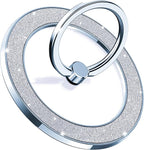 Magnetic Phone Ring Holder for MagSafe, Magnetic Phone Grip for iPhone, Compatible with iPhone MagSafe Wireless Charging. (Glitter Blue)