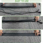 Floor Cable Covers - 20ft Oxford Fabric Cord Protector with Adhesive Hook & Loop,Waterproof Wire Storage Sleeve for Any Floor Surface,Durable Cable Management to Prevent Tripping Hazards (Gray, 20ft)
