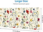 Wild Flowers Large Mouse Pad,Gaming Keyboard Desk Pad,Extended Mouse Mat Non-Slip Rubber Base with Stitched Edges for Office Game Home XL 31.5"x11.8"