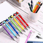 Konohan 100 Pieces Stylus Pen 2 in 1 Ballpoint Pen with Stylus Tip for Touch-Screen Phone Tablet, Touchscreen Devices, Compatible with iPad iPhone