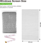 Replacement Window Screens, 59X106 Inch Durable Window Screen Mesh for Patio Porch Door Windows, DIY Adjustable Fiberglass Screen Repair Kit Sliding Net Roll Pet, Gray by Ouskr