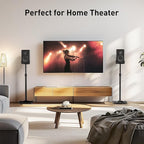 PERLESMITH Universal Speaker Stands for Surround Sound -Height Adjustable Extend 33.3”to 45.1”, Floor Speaker Stand for Satellite & Studio & Bookshelf Speakers up to 11LBS,1 Pair Black, PSSS2