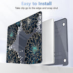 Case for MacBook Pro 13 inch with/Without Touch Bar (2016-2022, M2 A2338 M1 A2289 A2251 A2159 A1989 A1706 A1708), Hard Shell + Keyboard Cover + Dust Plug, Luxury Floral