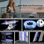 Metal Airplane Travel Essentials Phone Holder Mount for MagSafe N55×40 Magnetic Phone Stand for Desk,Europe Vacation Essentials Universal 360° Swivel Travel Gadgets Cruise Must Haves