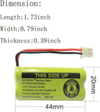 2.4V 400mAh Cordless Home Phone Battery for AT&T BT162342 BT-162342 BT166342 BT-166342 BT266342 BT-266342 BT183342 BT-183342 BT283342 BT-283342 VTech CS6329 CS6114 CS6419(Pack of 2)