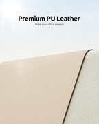 YSAGi Leather Desk Pad Protector, Large Mouse Pad, Non-Slip PU Leather Desk Blotter, Waterproof Writing Pad for Office and Home (31.5" x 15.8", Eggshell)