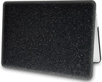 Compatible with MacBook Air 13 Inch Case 2017 2016 2015 2014 2013 2012 2011 2010 Release A1466/A1369, Shiny Plastic Hard Shell Case & Keyboard Cover,Glitter Black