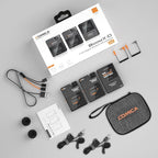 COMICA BoomX-D2 PRO Wireless Lavalier Microphone for iPhone Android Camera PC, Lapel Mic with 16GB Storage, Safety Audio Track, Noise Cancellation, Lav Mic for YouTube TikTok Video Recording