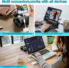 XD Card Reader, SD Card Reader for iPhone with USB-C&Lightning, 3 in 1 SD/MicroSD/xD-Picture Card Adapter, Lightning+USB A+USB C XD Card Adapter for iPhone 16/15/14/13/iPad/PC/Android
