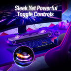 OXS Thunder Pro+ Gaming Soundbar with Wireless Satellite Neck Speaker, 7.1.2 Dolby Atmos Surround Sound System, Built-in Woofer, App Customization, RGB Effects, 3 Pro Gamer Modes, Sleek Toggle Design
