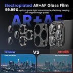 Tensea for iPhone 16 Pro/iPhone 16 Pro Max/iPhone 15 Pro/iPhone 15 Pro Max Camera Lens Protector, Metal Aluminum Alloy Tempered Glass Cover Camera Screen Protector Accessories, Case Friendly