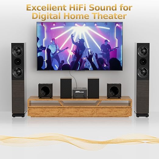 Optical Audio Cable 6.6FT /2M, Digital Audio Cable, Toslink Fiber Optic Cord, [Nylon Braided, Slim Aluminum Shell, Gold Plated Connector], for Home Theater, Sound Bar, PS4, Xbox, TV and More