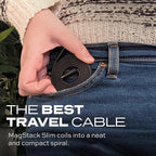 Statik MagStack USB to USB C Cable, Magnetic Anti Tangle Flat A to Type C Charger Fast Charging Cord, Magnetic Charging Cable, Compatible with iPhone 16 Pro Max, 15, Galaxy S24 Ultra, 27W 3FT/1M