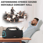 Bluetooth Speaker,Musibaby M1 Portable Bluetooth Speakers:Loud Stereo Sound with Subwoofer,Deep Bass,IPX6 Waterproof,Wireless Speaker with BT5.3,Dual Pairing,20H+ Playtime for Outdoor,Beach(Blk)