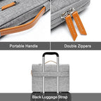 MOSISO 360 Protective Laptop Shoulder Bag,17-17.3 inch Computer Bag Compatible with MacBook, HP, Dell, Lenovo, Asus Notebook,Side Open Messenger Bag with 4 Zipper Pockets&Handle, Gray