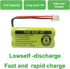 2.4V 400mAh Cordless Home Phone Battery for AT&T BT162342 BT-162342 BT166342 BT-166342 BT266342 BT-266342 BT183342 BT-183342 BT283342 BT-283342 VTech CS6329 CS6114 CS6419(Pack of 2)