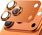 Hoerrye for iPhone 17 Pro Camera Lens Protector - [12FT Shatterproof Military Grade] [Strong Adsorption] Top 9H+ Tempered Glass Camera Screen Full Protective Cover Case Friendly,Cosmic Orange