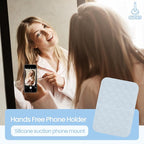 SUCKY Silicone Suction Phone Case Adhesive Octo Cup Buddy Mount - Anti-Slip Holder, Hands-Free Phone Accessory for iPhone & Android - Sticky Grip for Selfies, Videos - Clear