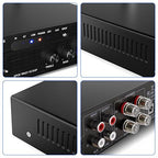 Facmogu AK-3116 HiFi Digital Amplifier, Bluetooth 5.3 200W Dual TPA3116 2 Channel 2x100W Class D Stereo Receiver w/RCA, USB, Optical, FM, Mini Amp Audio System for Home, Outdoor, w/ 24V Power Supply
