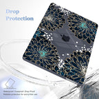 Case for MacBook Pro 13 inch with/Without Touch Bar (2016-2022, M2 A2338 M1 A2289 A2251 A2159 A1989 A1706 A1708), Hard Shell + Keyboard Cover + Dust Plug, Luxury Floral